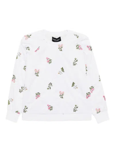 Cynthia Rowley Floral-embroidered Pullover In White