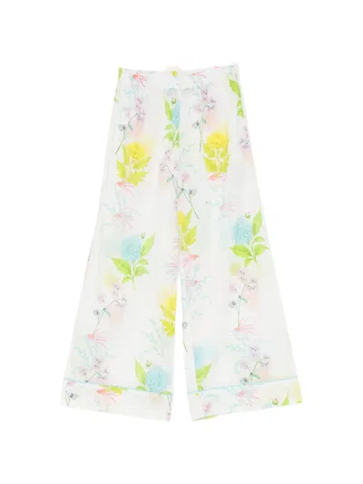 Cynthia Rowley Babies' Floral-print Pajama Pants In White