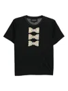 Cynthia Rowley Foil-print T-shirt In Black