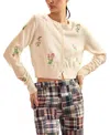 Cynthia Rowley Forget Me Not Cardigan In Neutral