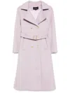 Cynthia Rowley Fuzzy Trench Coat In Purple