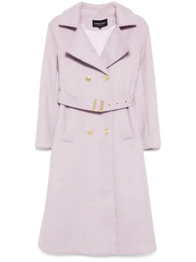 Cynthia Rowley Fuzzy Trench Coat In Purple