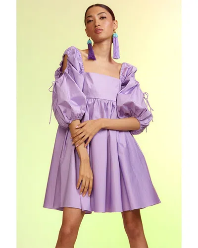 Cynthia Rowley Halle Cold; Shoulder Dress In Purple
