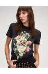 Cynthia Rowley Heart Of Gold Tee In Black