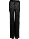 Cynthia Rowley High-waist Knitted Trousers In Black