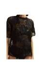Cynthia Rowley Ibiza Crochet Top In Black