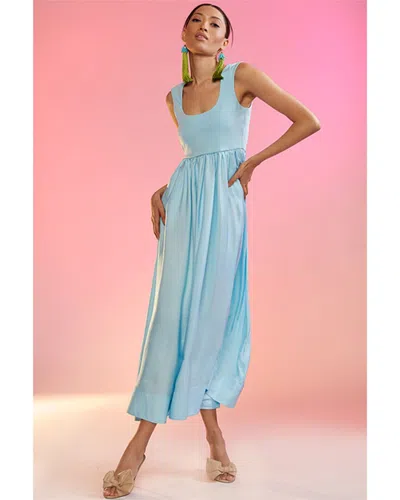 Cynthia Rowley Isla Silk Dress In Blue