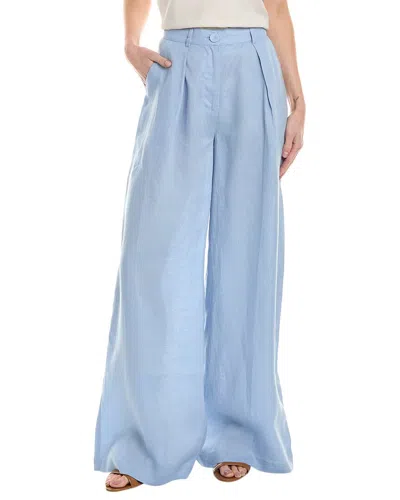 Cynthia Rowley Isola Linen Pant In Blue