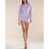 Cynthia Rowley Ivy Wool Knit Short In Lavender