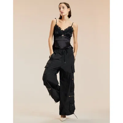 Cynthia Rowley Kim Cargo Pants In Black