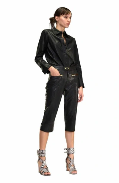 Cynthia Rowley Leather Capris