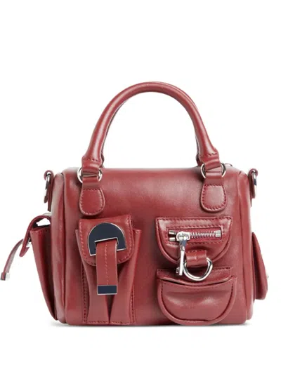 Cynthia Rowley Leather Cargo Mini Bag In Red