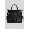 Cynthia Rowley Leather Cargo Pocket Bag In Black