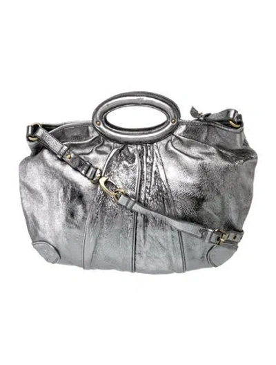 Pre-owned Cynthia Rowley Leather Shoulder Bag In Gray