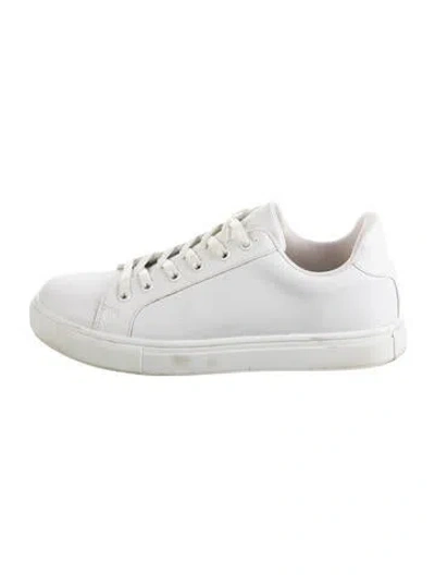 Pre-owned Cynthia Rowley Leather Sneakers In Grey/white