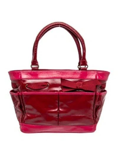 Pre-owned Cynthia Rowley Leather Top Handle Bag In Red