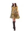 Cynthia Rowley Lilie Silk Dress In Golden Floral