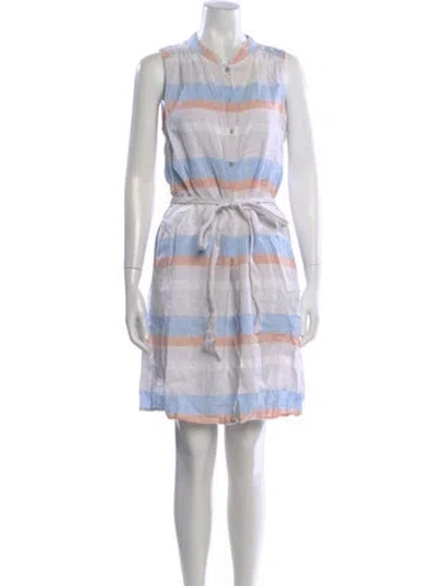 Pre-owned Cynthia Rowley Linen Mini Dress In Blue