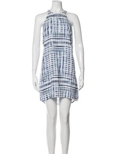 Pre-owned Cynthia Rowley Linen Mini Dress In Multi