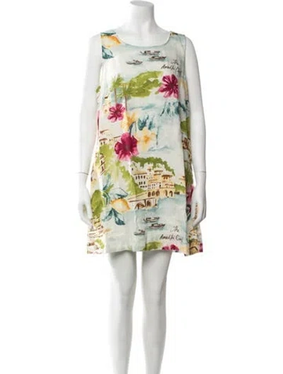 Pre-owned Cynthia Rowley Linen Mini Dress In Neutrals