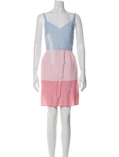 Pre-owned Cynthia Rowley Linen Mini Dress W/ Tags In Pink