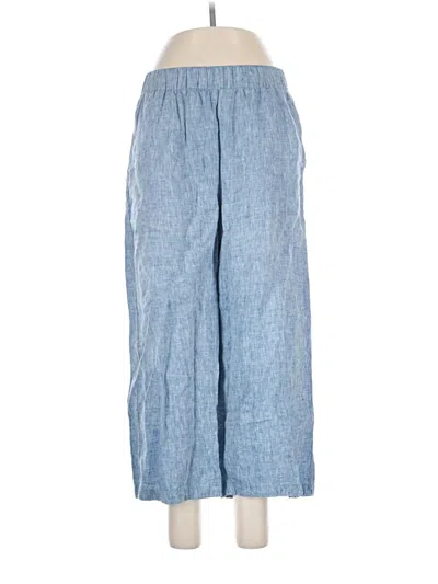 Pre-owned Cynthia Rowley Linen Pants In Blue