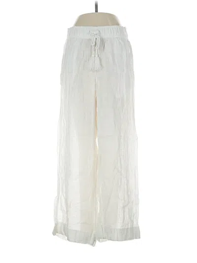 Pre-owned Cynthia Rowley Linen Pants In Ivory