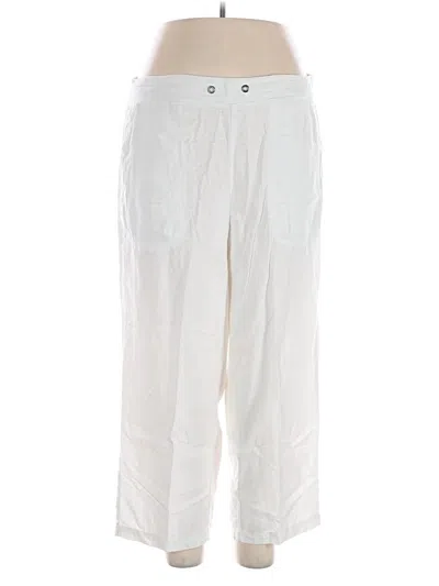 Pre-owned Cynthia Rowley Linen Pants In White
