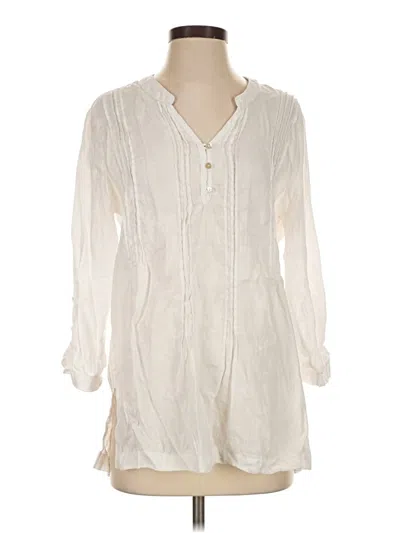 Pre-owned Cynthia Rowley Long Sleeve Blouse In Ivory