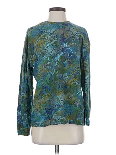 Pre-owned Cynthia Rowley Long Sleeve T-shirt In Teal