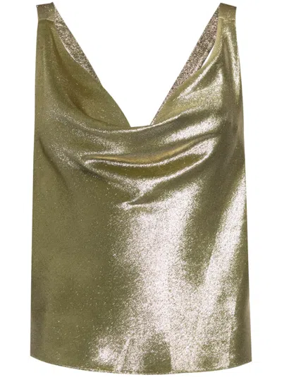 Cynthia Rowley Lya Silk Top In Gold