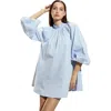 Cynthia Rowley Macaron Mini Shift Dress In Blue