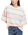 Cynthia Rowley Malibu Striped Tee In Multi
