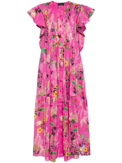Cynthia Rowley Malta Kaftan Dress In Pink