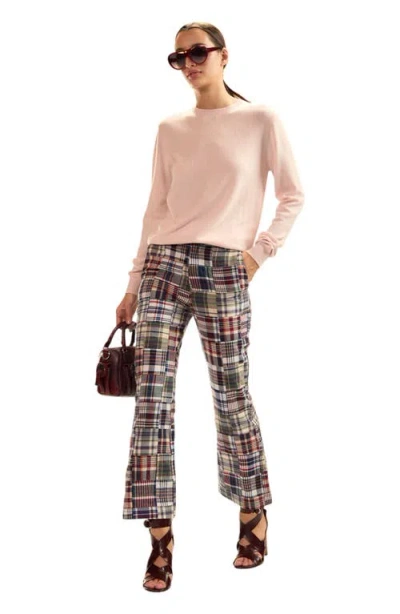Cynthia Rowley Marisol Madras Cropped Trouser In Multi