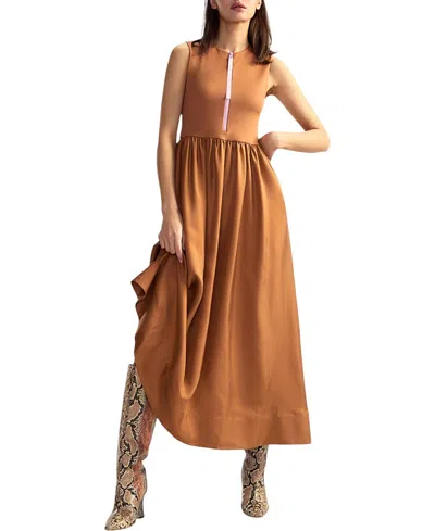 Cynthia Rowley Melbourne Dress In Brown