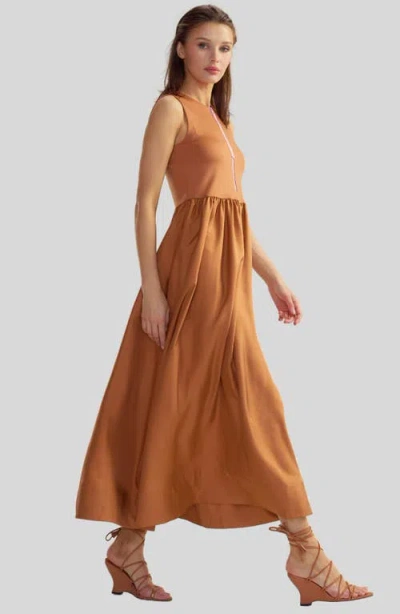 Cynthia Rowley Melbourne Dress In Caramel