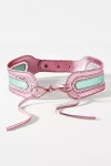 Cynthia Rowley Metallic Wrap Belt In Pink