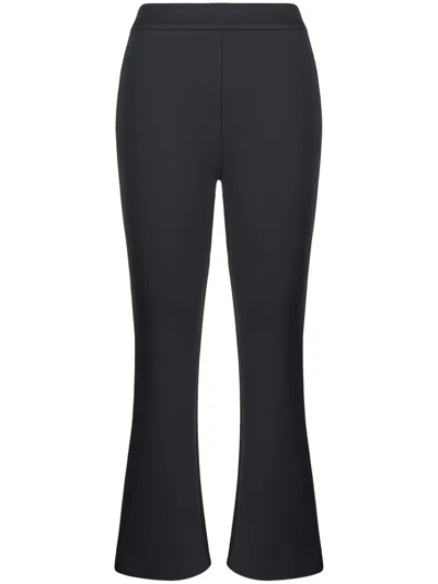 Cynthia Rowley Women's Bonded Cropped Flare Pants In Black