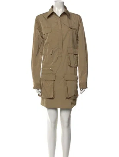 Pre-owned Cynthia Rowley Midi Length Dress In Neutral
