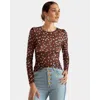 Cynthia Rowley Modern Mesh Top In Multi