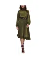 Cynthia Rowley Monroe Silk Charmeuse Dress In Dark_olive