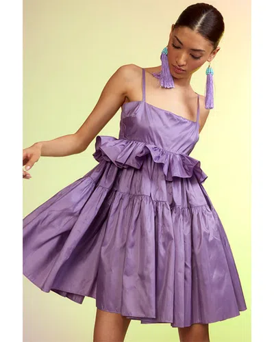 Cynthia Rowley Nikki Silk Dress In Purple