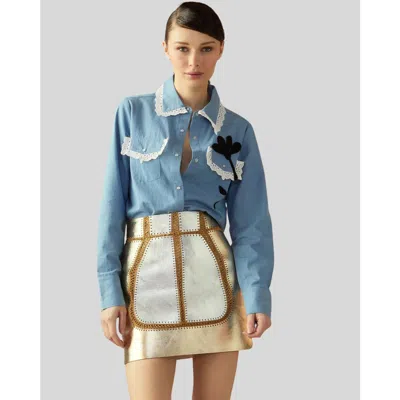 CYNTHIA ROWLEY CYNTHIA ROWLEY NOT MY FIRST RODEO DENIM SHIRT