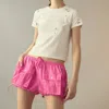 Cynthia Rowley Nylon Cargo Bloomers In Pink