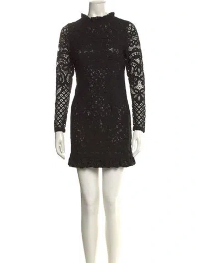 Pre-owned Cynthia Rowley Nylon Mini Dress In Black