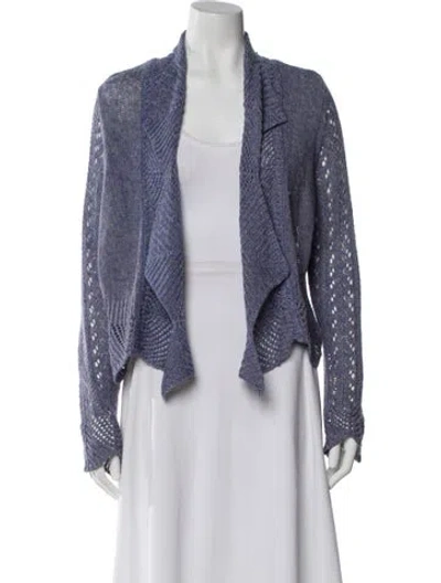 Pre-owned Cynthia Rowley Open Front Sweater In Blue