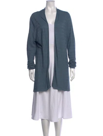 Pre-owned Cynthia Rowley Open Front Sweater In Blue