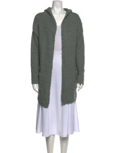 Pre-owned Cynthia Rowley Open Front Sweater In Green