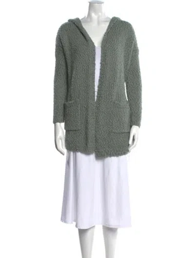 Pre-owned Cynthia Rowley Open Front Sweater In Green